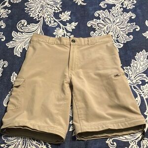 Magellan Outdoors Tan Cargo Shorts Durable Cotton Blend